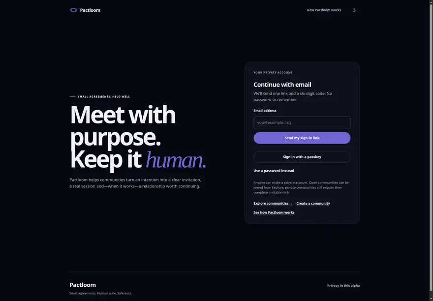 Pactloom website